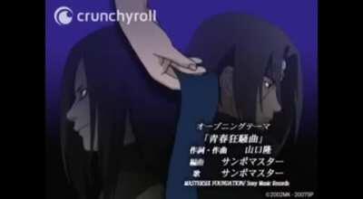 My friend r/varrare put together two completely different animes, put in music from Jojo's opening, and left Naruto's opening