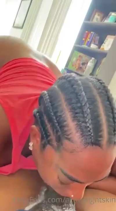 fat ass slut knows how to suck