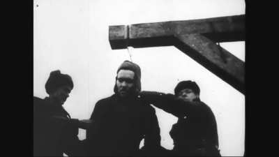 WW2- 4 Nazis Hanging Execution Kharkov, 1943