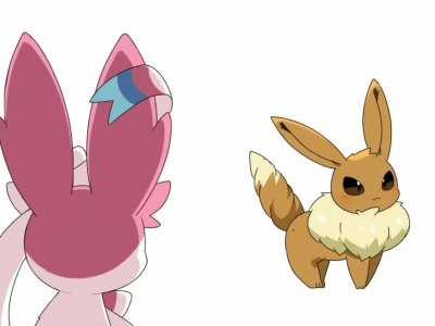 Eevee Trying to Impress His Mate [Artist: @tontaro_]