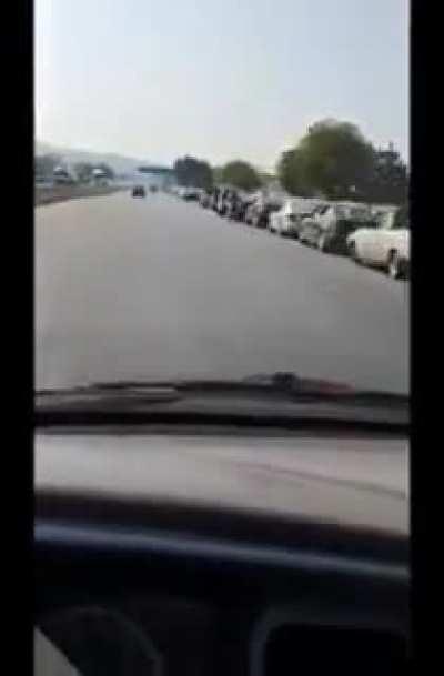 Gas station queue in Syria