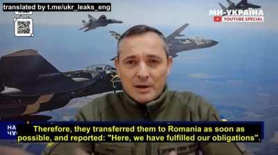 UA POV: Speaker of the UA Airforce Ignat says that statements of Western partners should not always be taken literally. He says no training of Ukrainian pilots in Romania has begun, and that the training center has not even been built