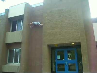 Local Spider-Man Fall During His Climbing