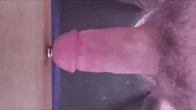 Fucking myself with a ribbed sound