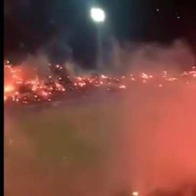 Algerians casually summon a gate to hell during football match