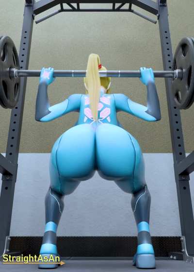 Samus Squat Lifting (StraightAsAn)