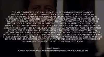 Kennedy was trying to inform US so the Deep State protected their enterprise