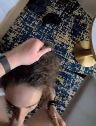 Throat training in progress... face fucked beautifully [F] [M]