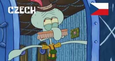 Spongebob speaking German in 9 different languages