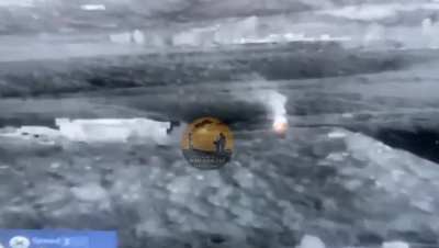 An Afghan Taliban T55/T62 being used as a static gun position was destroyed and left flaming during recent clashes with Pakistani forces, 14/10/2025