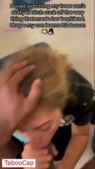 My Son's 18-Year-Old Girlfriend Sucks My BBC While He's in His Room