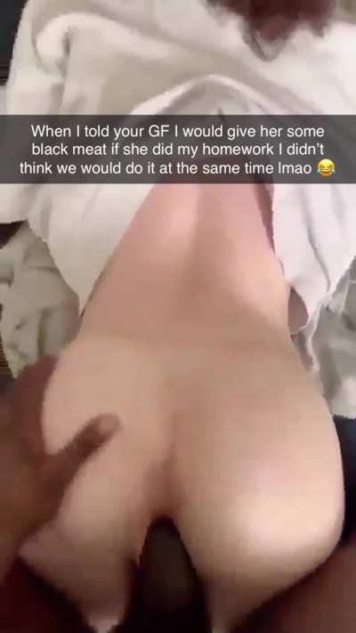 He fucks my GF and gets good grades... I guess he's winning