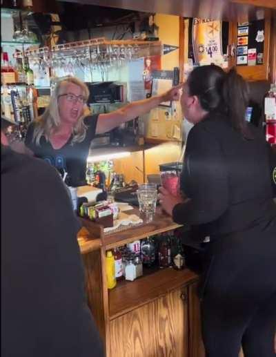 Bartender and Waitress get into it!!!!!