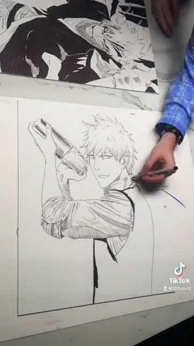 Drawing Bartender Ichigo 😍✍🏻