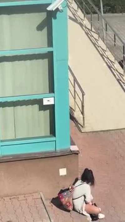 This lady playing the scratch-off lottery in public