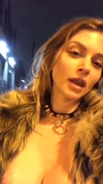 Hot Blonde Revealing in Public and Those Tits Are Wow