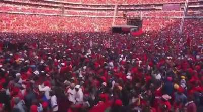 Openly encouraging his followers to kill farmers/boers/white people.
Why is this man not in jail?