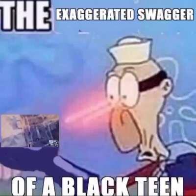 the swagger of a black teen