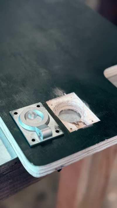 BOX UPDATE 2: Added a stainless cup holder and finally recessed the latch handle. Small steps.