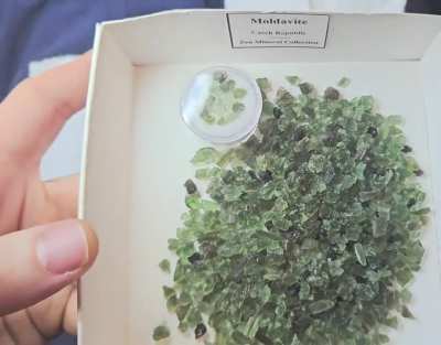 Tiny moldavite pieces available and affordable