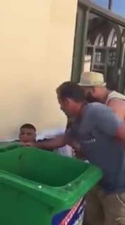 Master Pedro Sauer an 8th degree black belt in Brazilian Jiu Jitsu wrist locks and body shots the guy who groped his daughter while they were on vacation in Greece