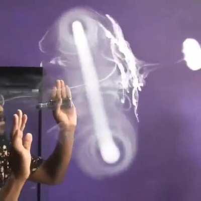 Cloud chaser: able to control micro dots of water to form poisonous clouds of vapor