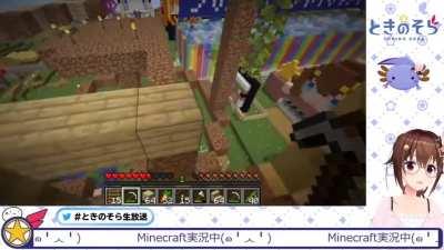 Sora Chan Playing Minecraft But It's Just Her Falling Alot