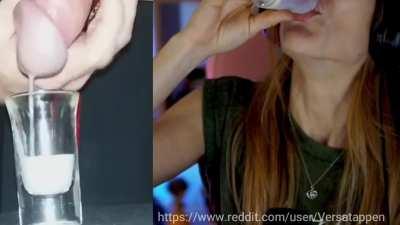 Cristinini hambrienta de leche no se deja ni una gota 🥵😈