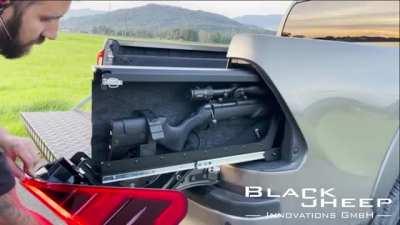 Insane Gun Compartment In A Pickup Truck.