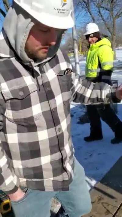 Karen Harassing Cell Tower Workers