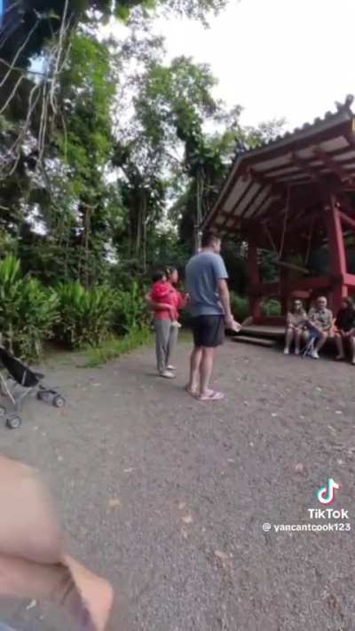 Tour guide loses it - verbally attacks family at Hawaii temple