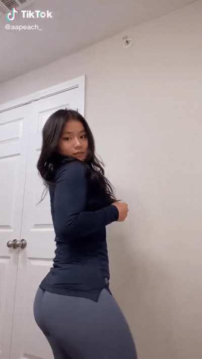 showing off her thicknes