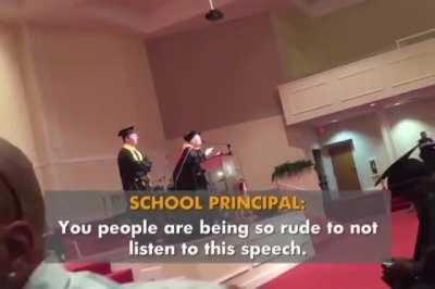 Principal makes racist remark at graduation, blames the devil (she was fired)