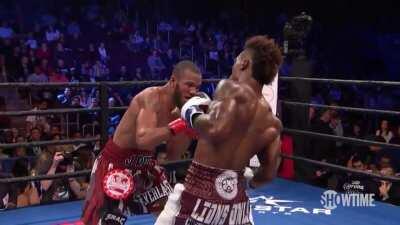 Catch and shoot uppercut with the same hand