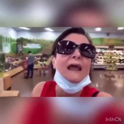 Karen showing her true colors at a grocery store during the pandemic