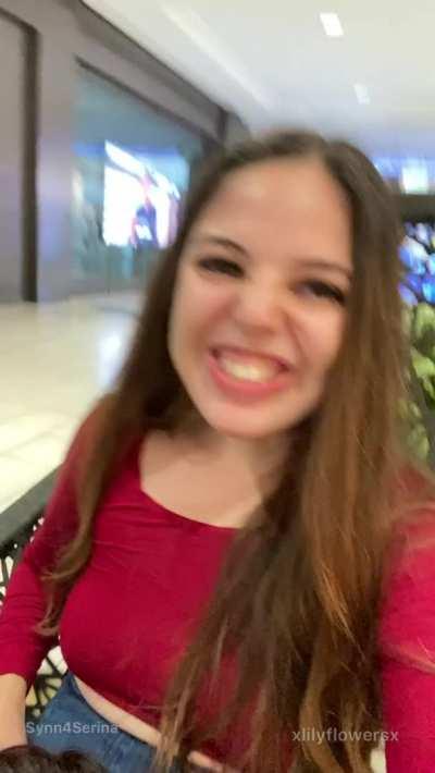 Getting my pussy eaten in the middle of the mall