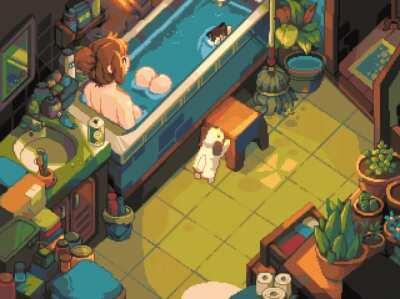 An interruption in the bath by soapH