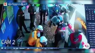 Burmese police beating up paramedics who tried to help injured civilians. How can we have this organization in this day and age in our world?