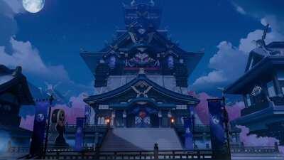 Tenshukaku at Night - Live Wallpaper