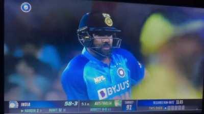 Hmmmm, I wonder what Rohit is saying