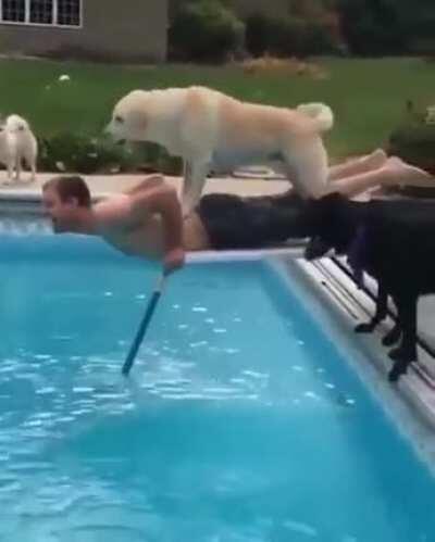 WCGW stepping on this man's back