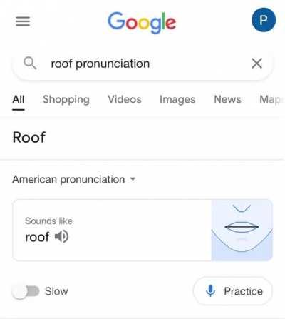 How to pronounce roof