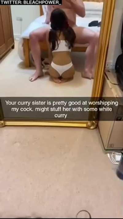 “Don’t think your Indian sisters are safe. We’re gonna ruin their tight pussies. I’ll fill her brown cunt up on your bed so you can see my cum stains.” - Mr. BleachPower