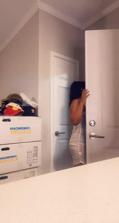 Super nervous in my sheer dress! Took a good look at me