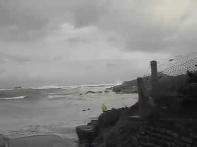 Looks like the guy was ready to accept his fate (all 3 survived)