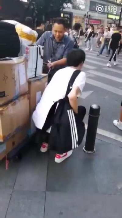 Poor guy just wanted to fit in (X-Post from r/gifs)