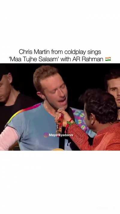 Chris Martin Sings Maa Tujha Salaam with A R Rahman