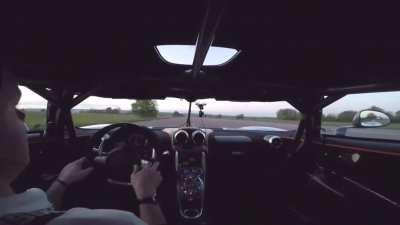 The Stabilitiy Control of the Koenigsegg 1:One doing magic while going 0-300-0 KPH (0-186-0 mph)