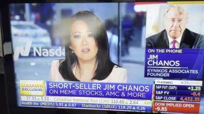 Watch and listen Apes! So finally we have some real proof. Jim Chanos 140% outstanding short at $5 to $10. I believe we are going to the moon. Unbelievable, truly jacked to the tits, that Chanos said it! How do you feel now?