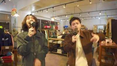 Two guys drop some CRAZY musical beats